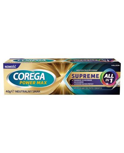 Corega Power Max Supreme All-In 1, Krem mocujący do protez zębowych, 40 g